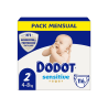 Pañales DODOT Sensitive pañales recién nacido de 4 a 8 kg talla 2 - Caja 116 unidades