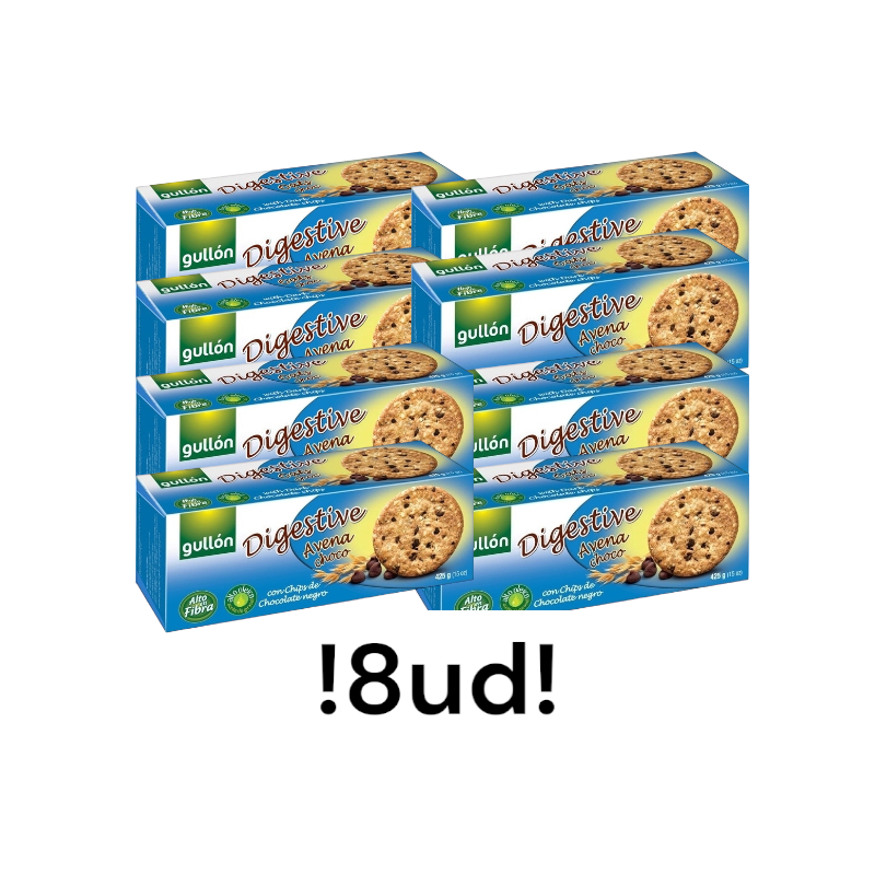 Galletas GULLON Avena Chocolate Digestive 425g - 8ud