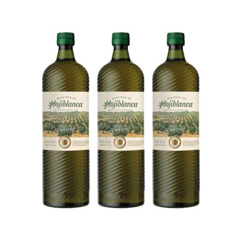 Aceite de oliva virgen extra Maestros de Hojiblanca 3 unidades de 1 l