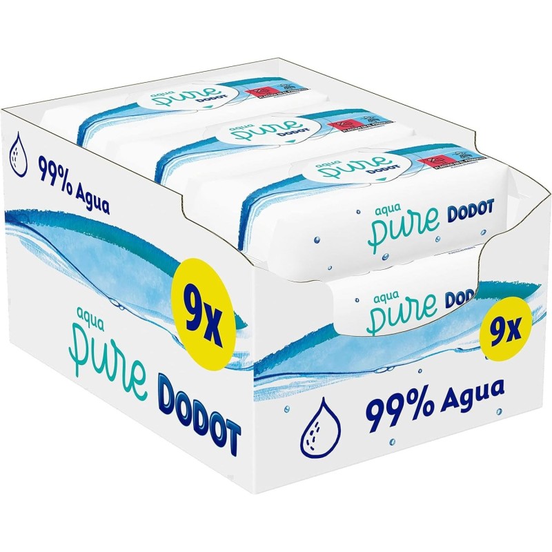 Toallitas DODOT Aqua Pure 432ud - 9 paquetes de 48ud