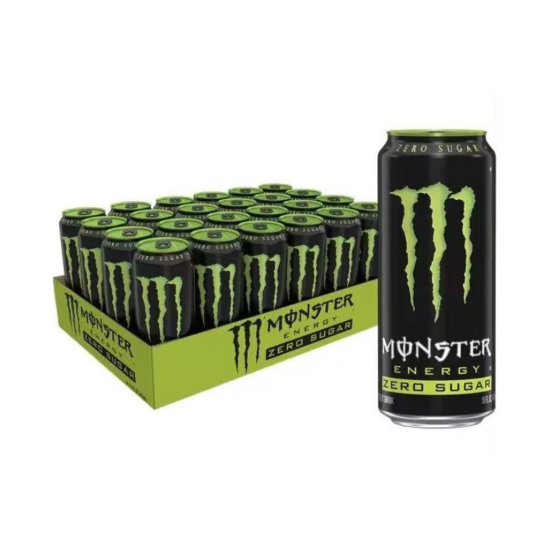 Monster Energy Green Zero Bebida Energética sin azúcar pack 24 latas 500 ml
