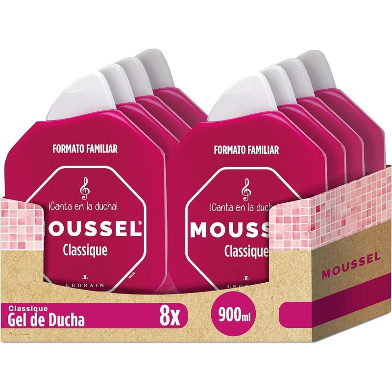 MOUSSEL Gel de Ducha Classique Original Formato Familiar 900ml - Pack de 8 ud
