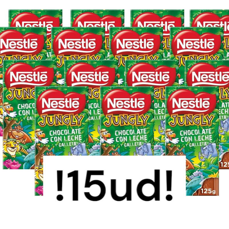 Nestler Nestlé Jungly Chocolate con Leche y Galleta 125 G - 15 Unidades