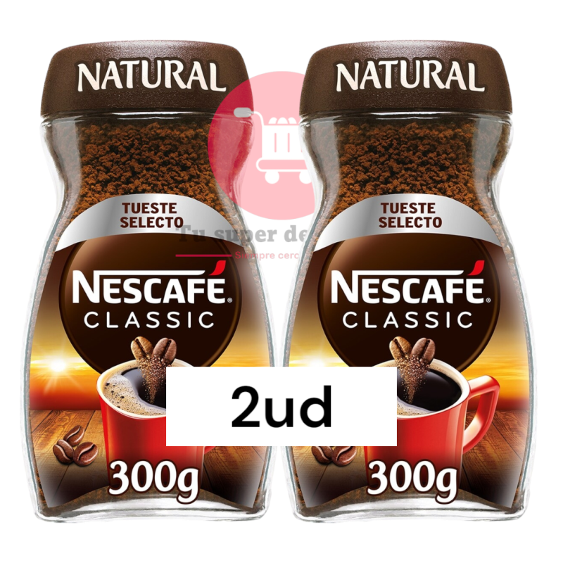 Café soluble natural Nescafé Classic 300 g Pack 2ud