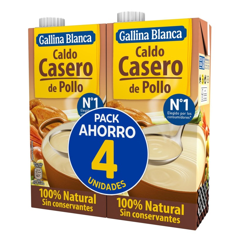 Gallina Blanca Caldo de Pollo Pack 4x1l