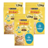3ud FRISKIES pienso para gatos adultos con pescado blanco y verduras bolsa 1.5 kg