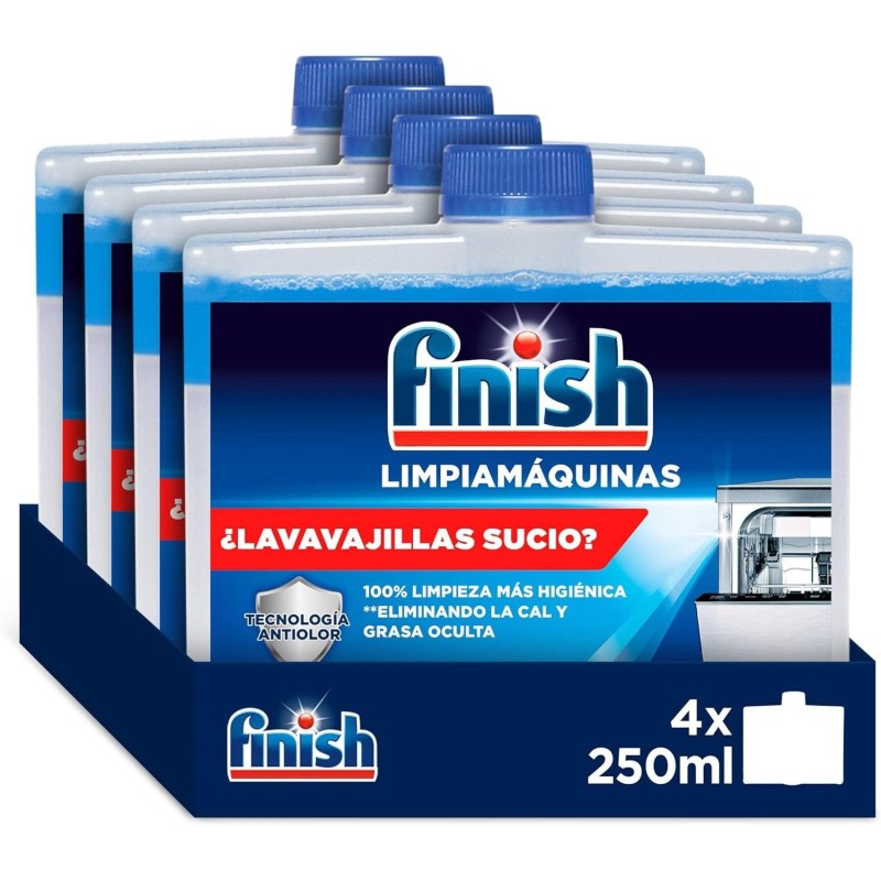 4ud FINISH limpia máquinas de lavavajillas botella 250 ml - 2 packs de 2 unidades