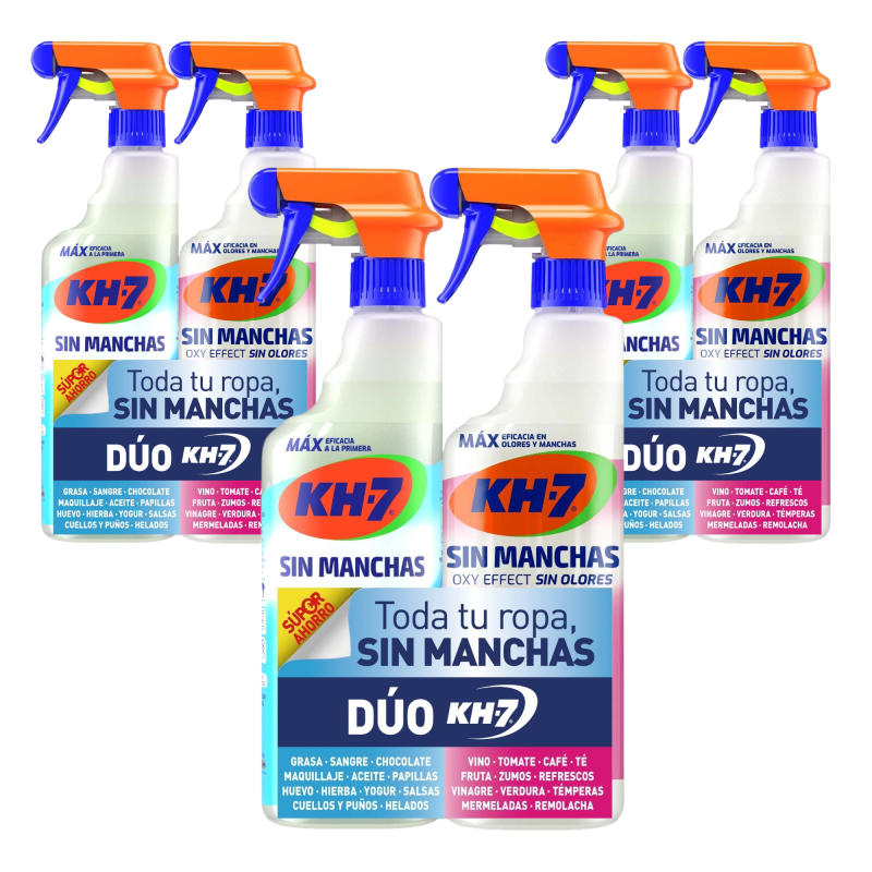 3UD - Quitamanchas KH-7 Sin Manchas Dúo spray 2x715ml - 6 botes en total