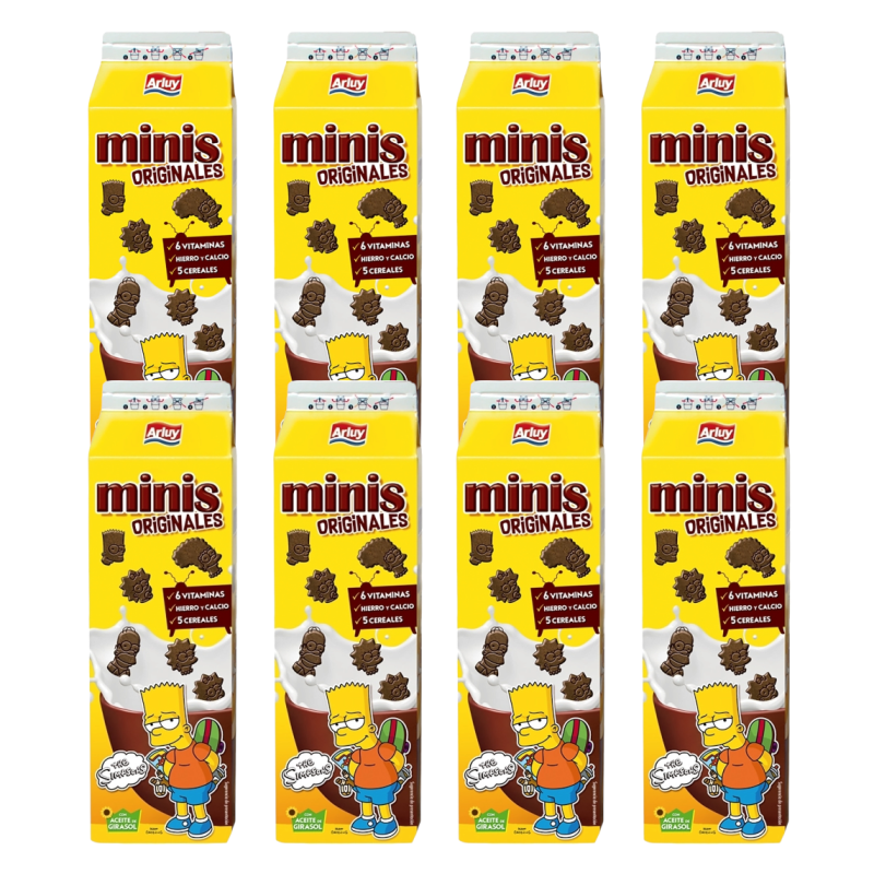 Galletas ARLUY The Simpsons minis galletas chocolateadas paquete 275 g - 8 unidades