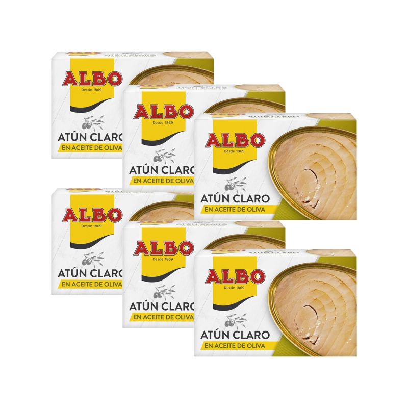 Atún claro en aceite de oliva lata 82 g neto escurrido - Pack 6 latas